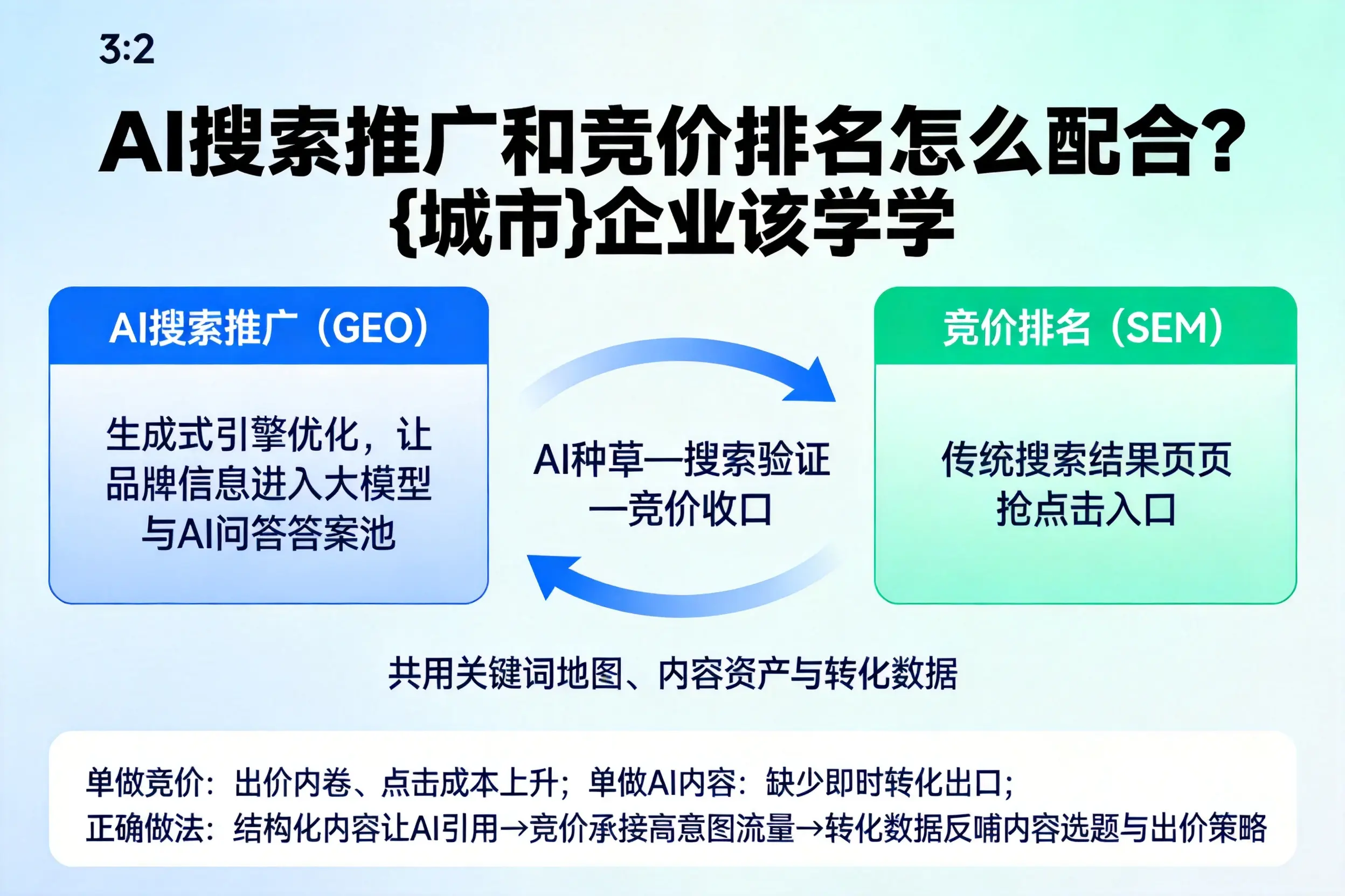 AI搜索推广和竞价排名怎么配合？惠州企业该学学