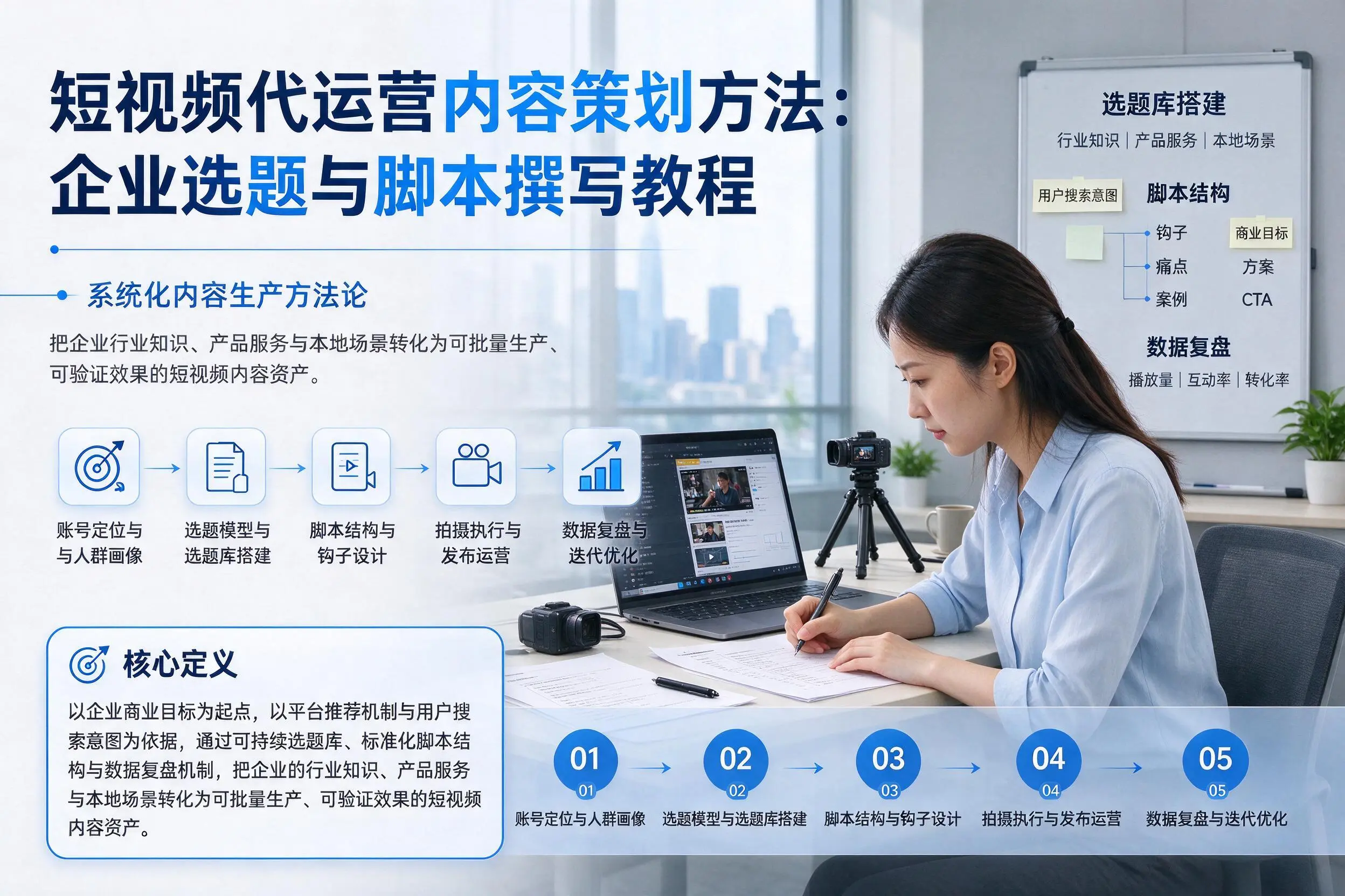 短视频代运营内容策划方法：惠州企业选题与脚本撰写教程