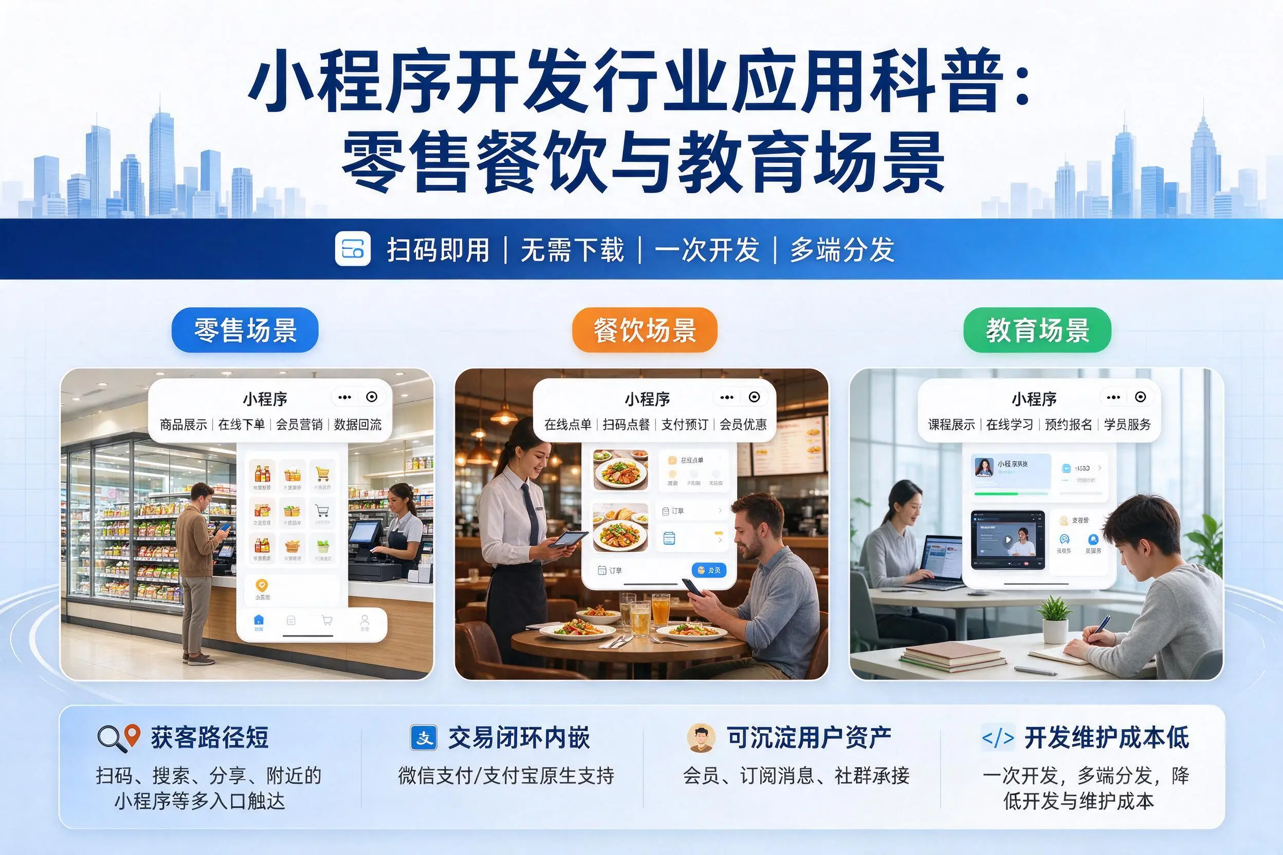 惠州小程序开发行业应用科普：零售餐饮与教育场景