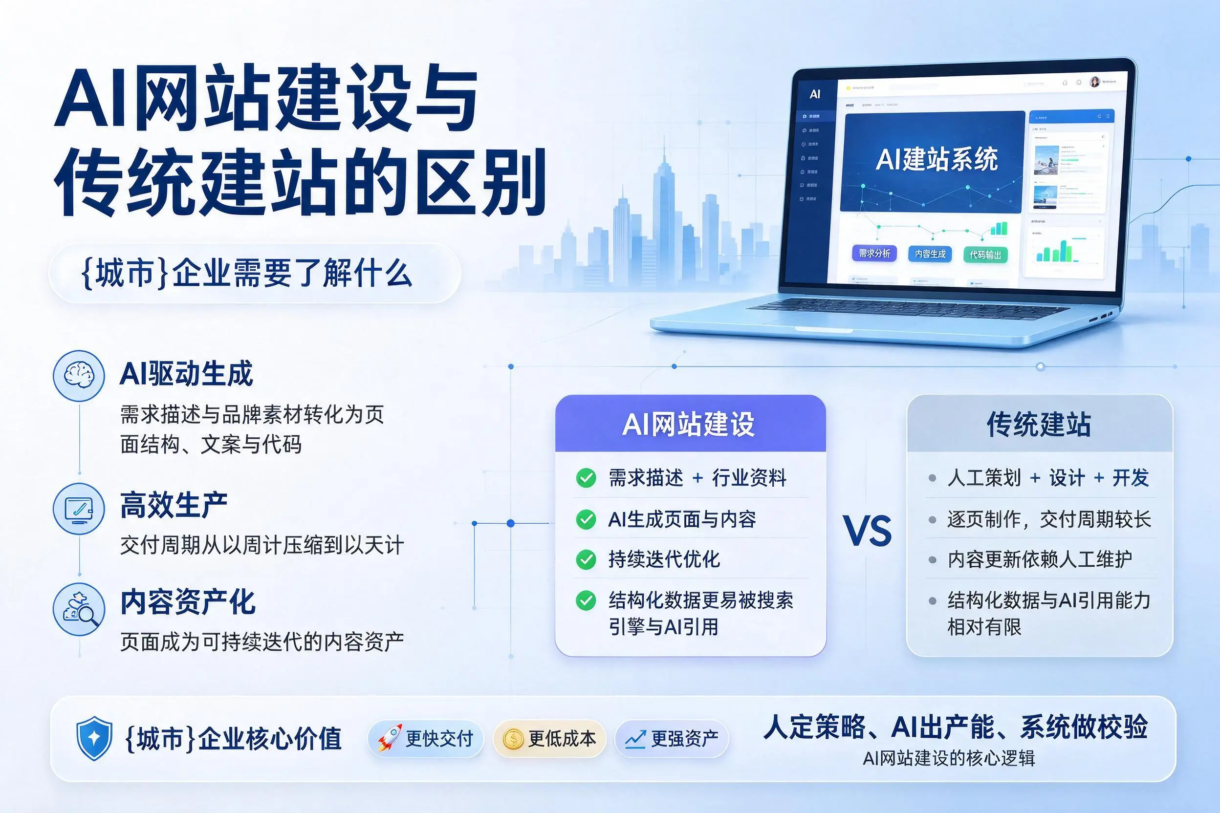 AI网站建设与传统建站的区别，惠州企业需要了解什么