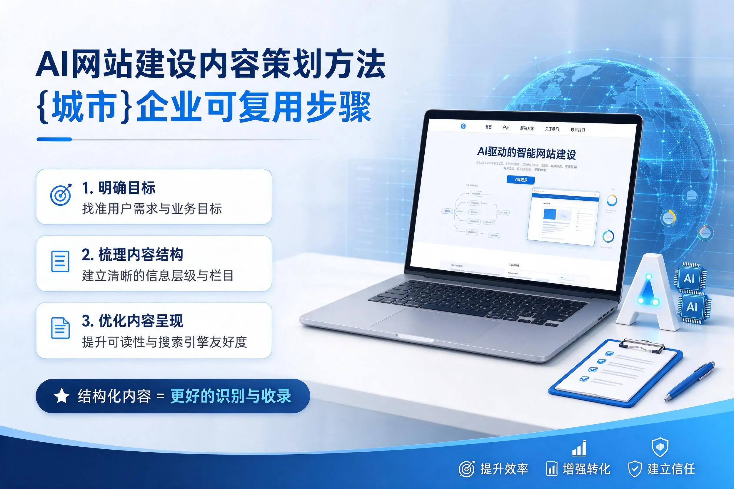 AI网站建设内容策划方法，惠州企业可复用步骤