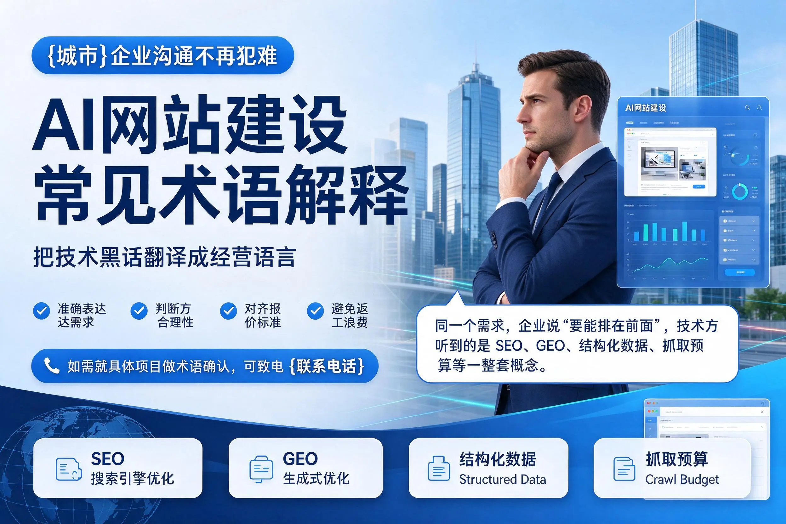AI网站建设常见术语解释,惠州企业沟通不再犯难